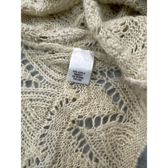 Women's Sonoma Cream Open-Knit Cardigan - Size XL - Picture 7 of 8